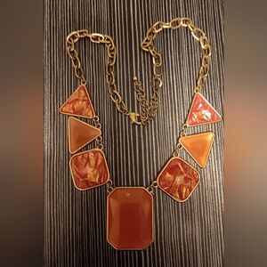 Orange Milk Stone Necklace